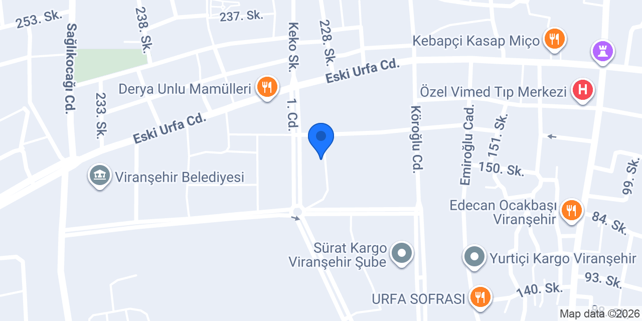 Viranşehir Öğrenci Derneği konumu
