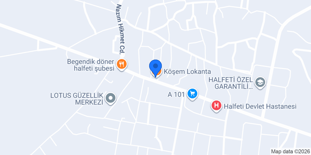 Köşem Lokanta konumu