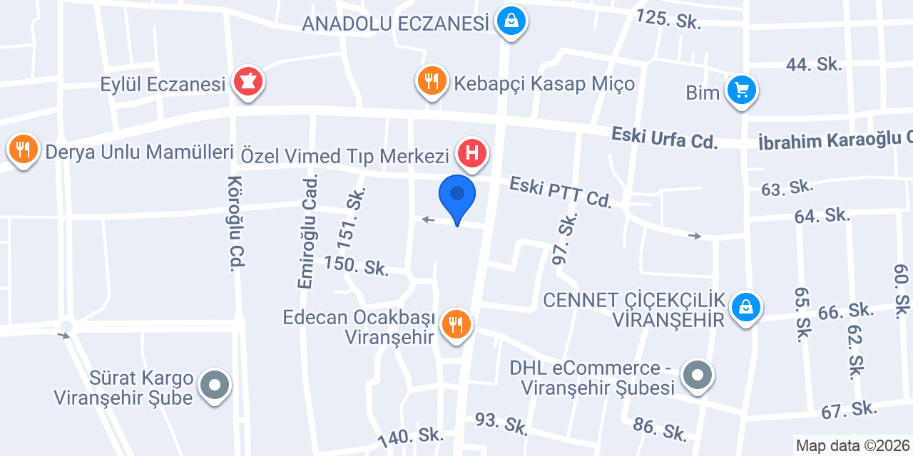 Merkez Döner Viranşehir konumu