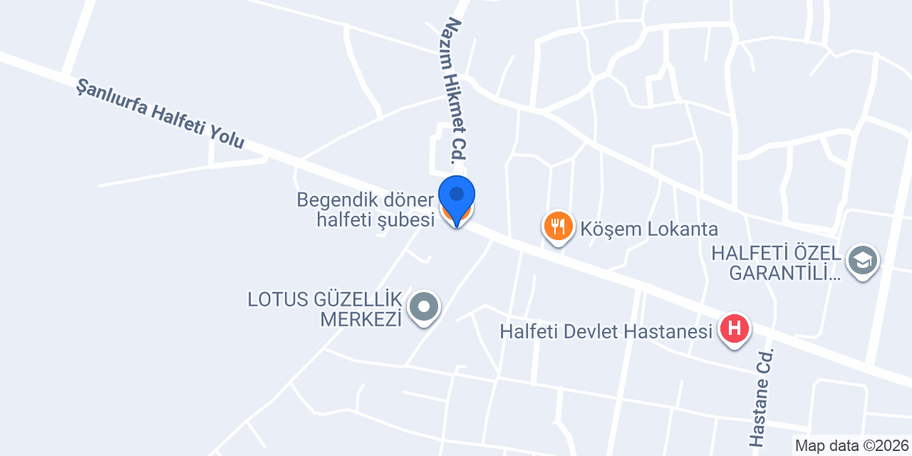 Begendik döner halfeti şubesi konumu