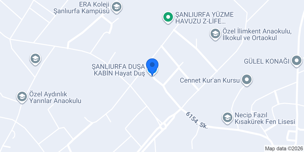 ŞANLIURFA DUŞA KABİN Hayat Duş konumu