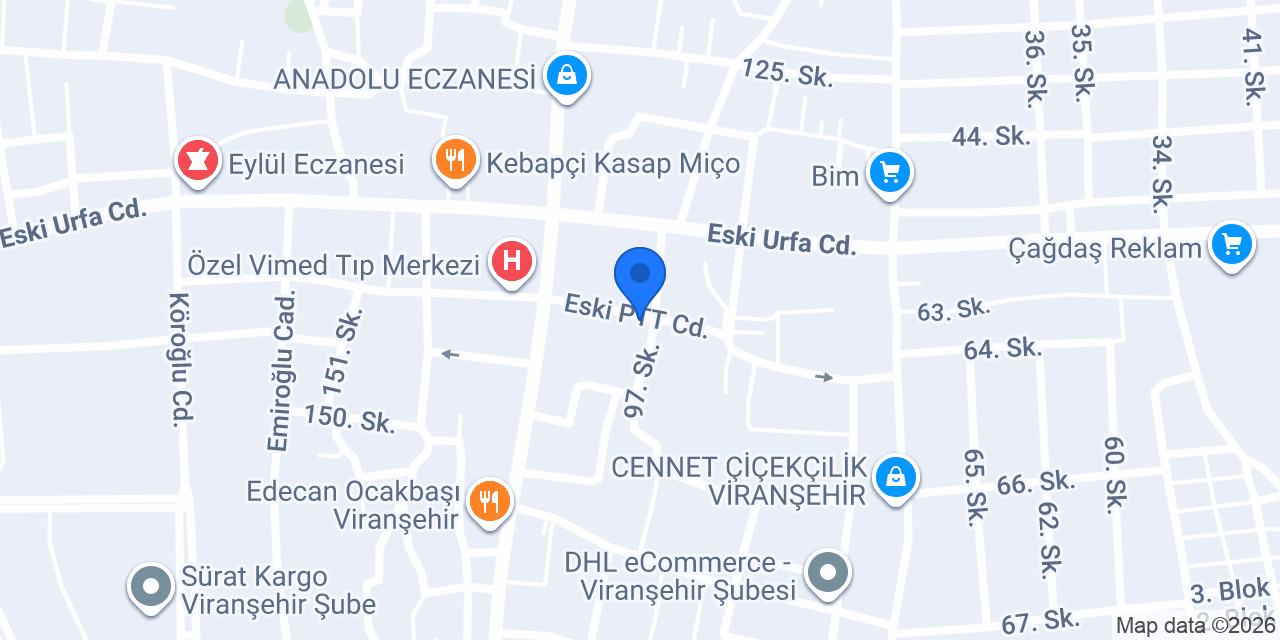 ELİF KOZMETİK Viranşehir konumu