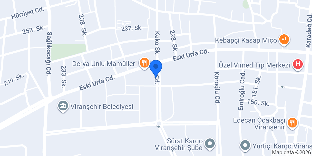 Viranşehir mobilya konumu