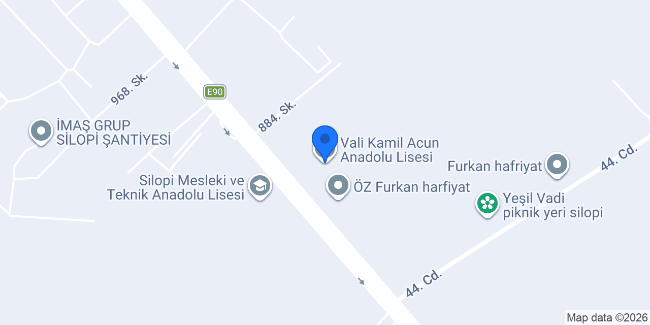 Vali Kamil Acun Anadolu Lisesi konumu