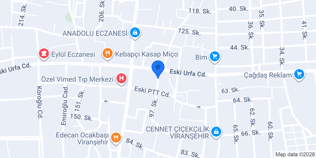Viranşehir anahtarcılık ve çilingircilik konumu