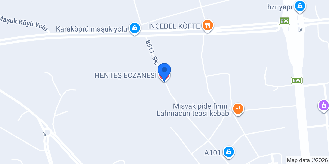 HENTEŞ ECZANESİ konumu