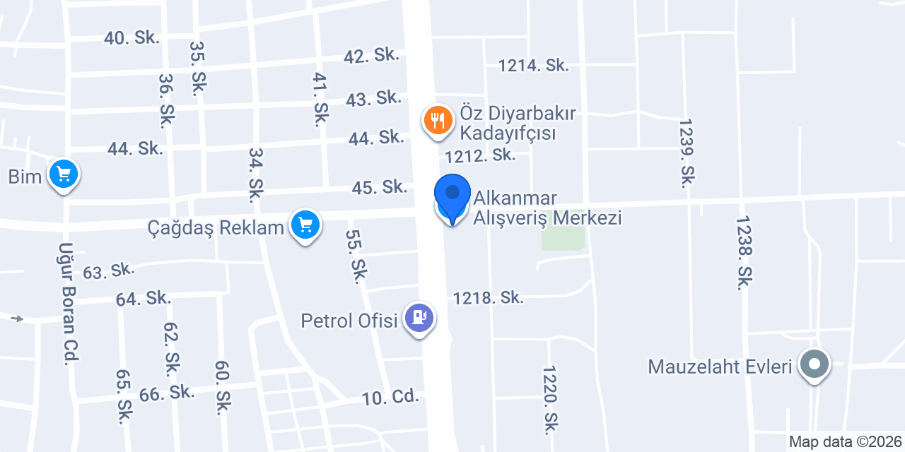 Alkanmar Alışveriş Merkezi konumu