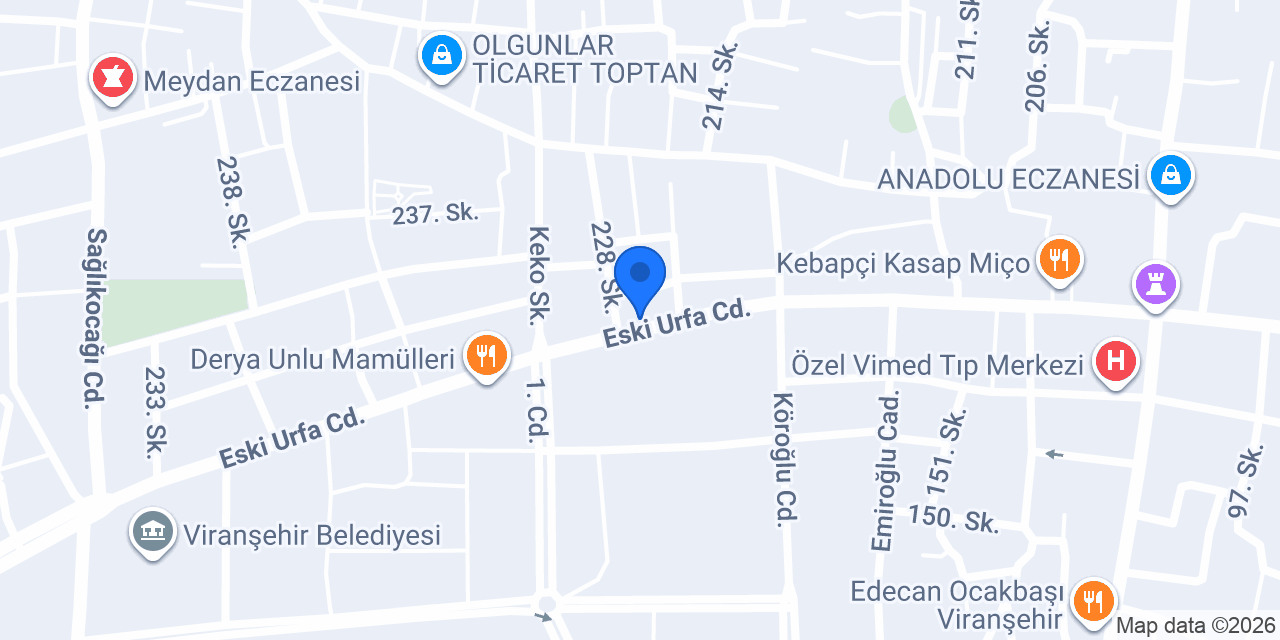 Yonca Döner Viranşehir konumu