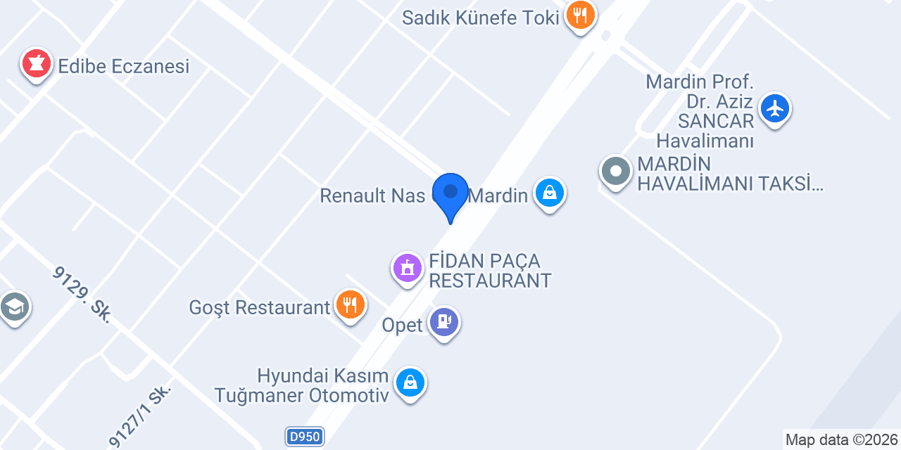DNZ RENT A CAR konumu