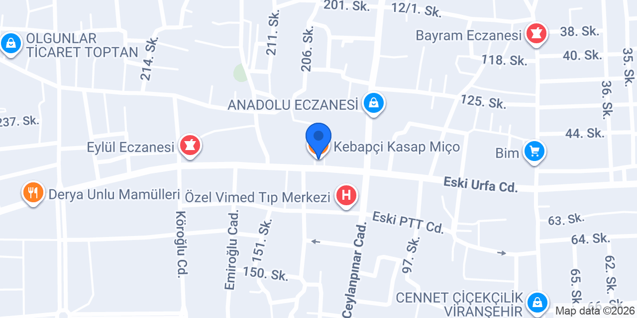 Kebapçi Kasap Miço konumu