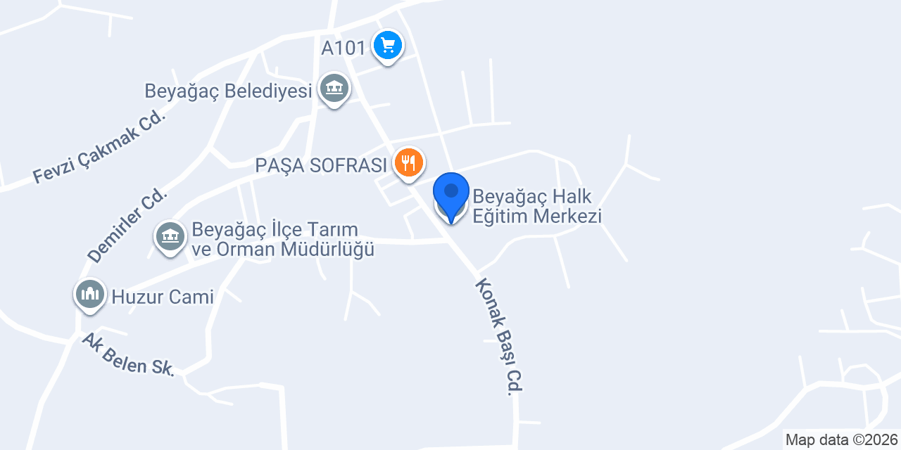 Beyağaç Halk Eğitim Merkezi konumu