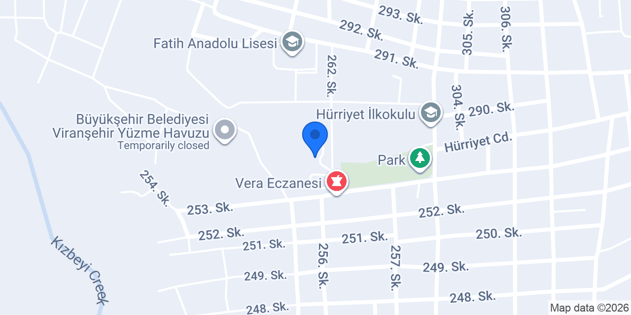 VİRANŞEHİR İLÇE SAĞLİK MÜDÜRLÜĞÜ konumu