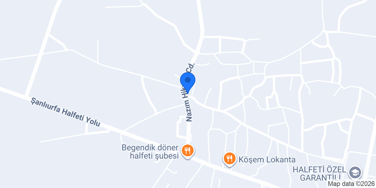 Halfeti gökçek Veteriner kliniği konumu
