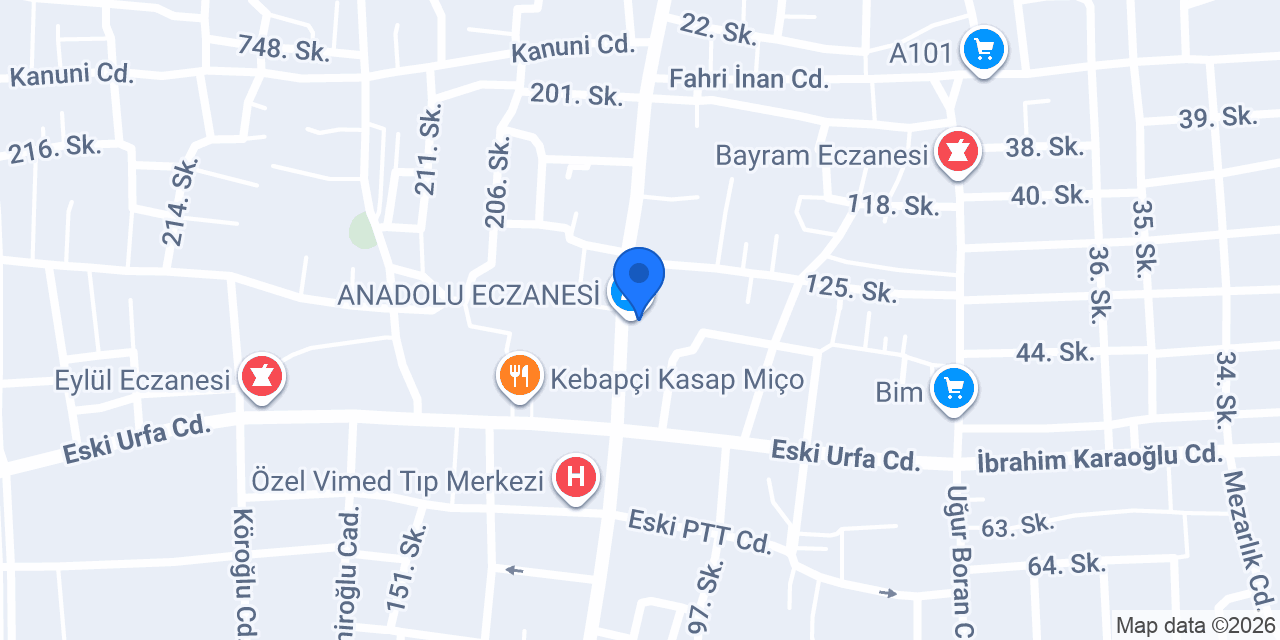 ANADOLU ECZANESİ konumu