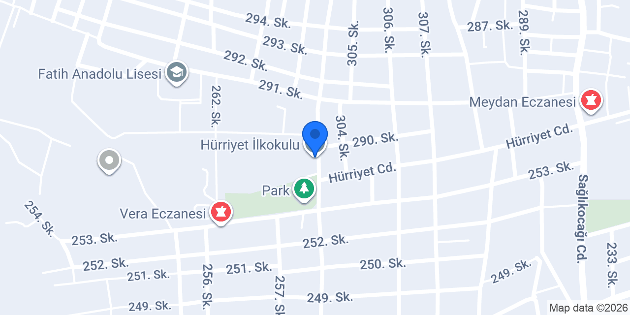 Hürriyet İlkokulu konumu