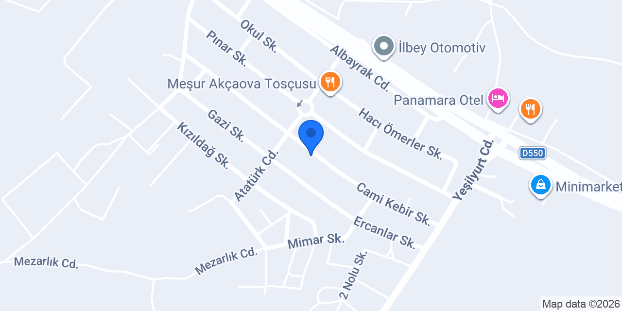 Akçaova Halı Yıkama konumu