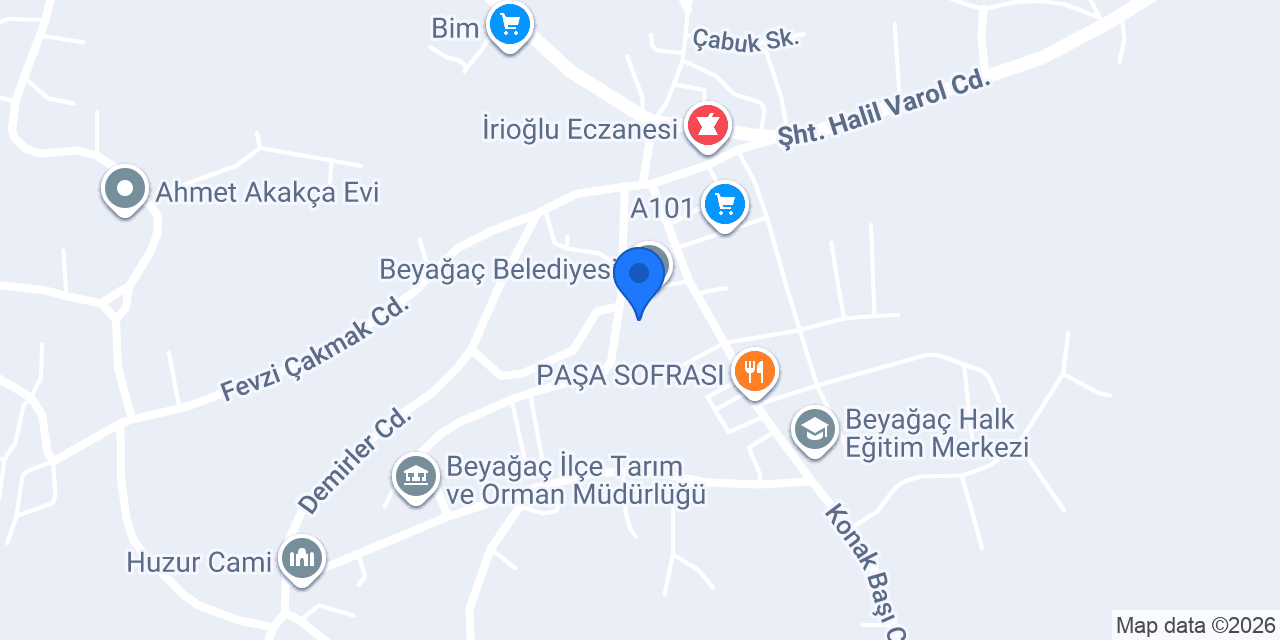 Beyağaç Noterliği konumu