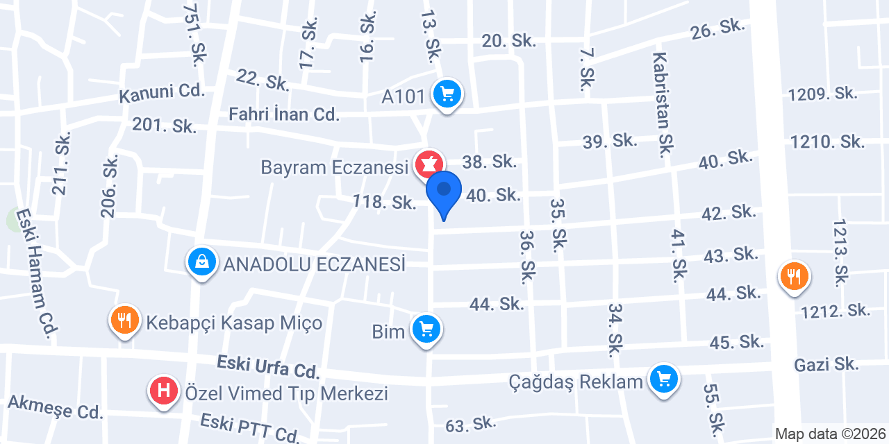 Sevilen çiçekçilik konumu