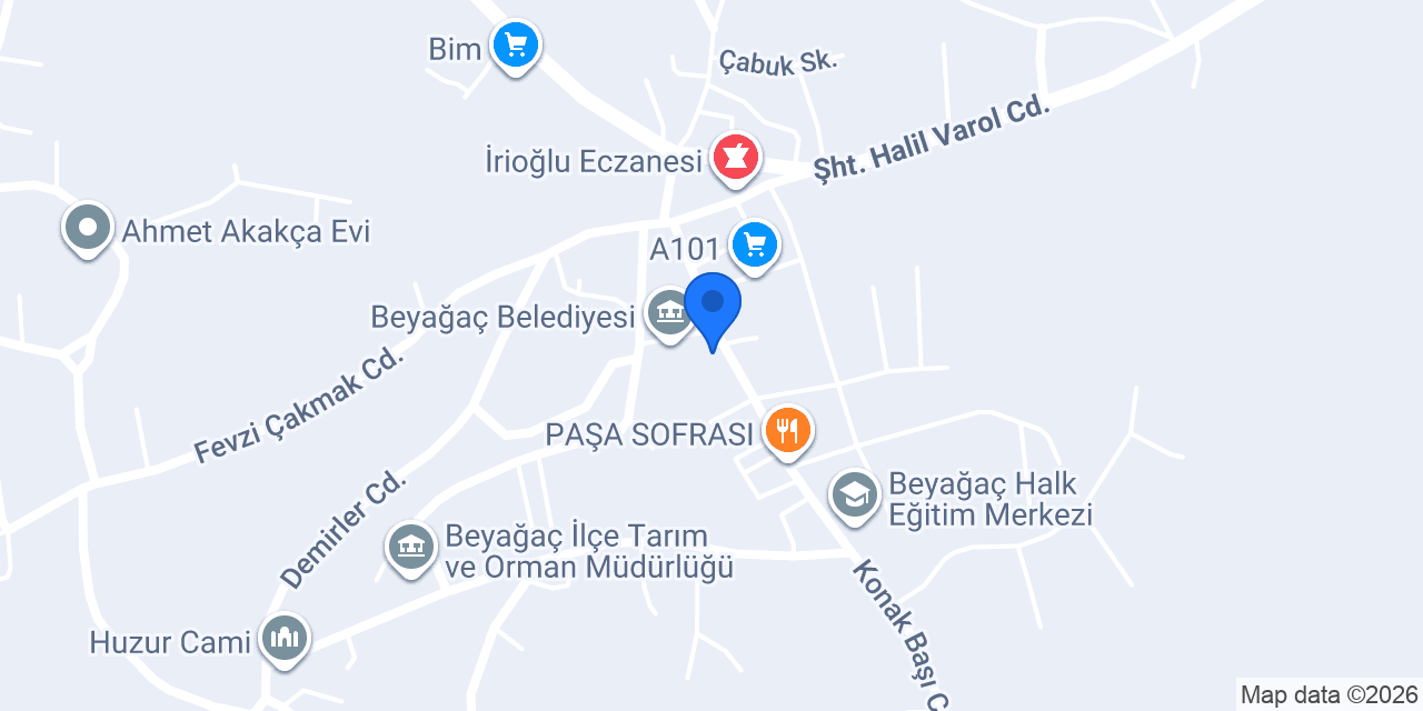 Beyağaç İlçe Emniyet Amirliği konumu