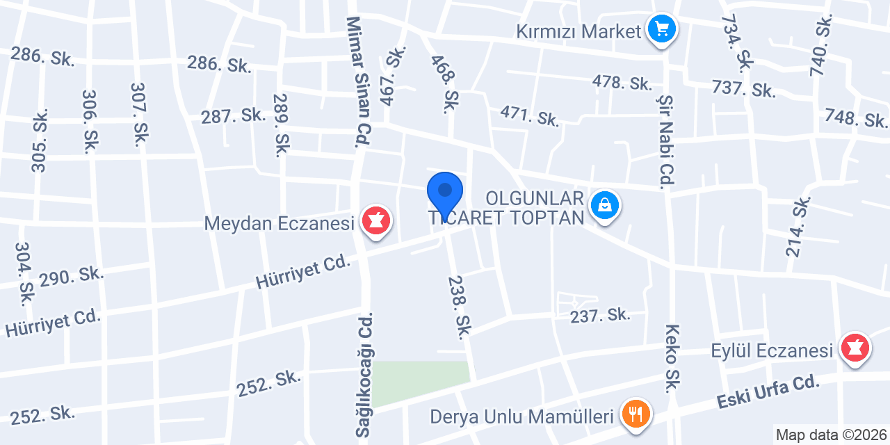 Viranşehir Hürriyet Eczanesi konumu