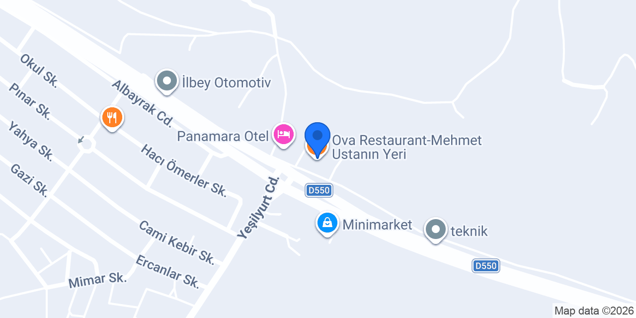 Ova Restaurant-Mehmet Ustanın Yeri konumu