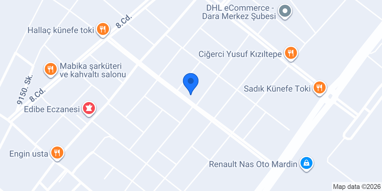 Pasaport Pizza Kızıltepe Toki konumu