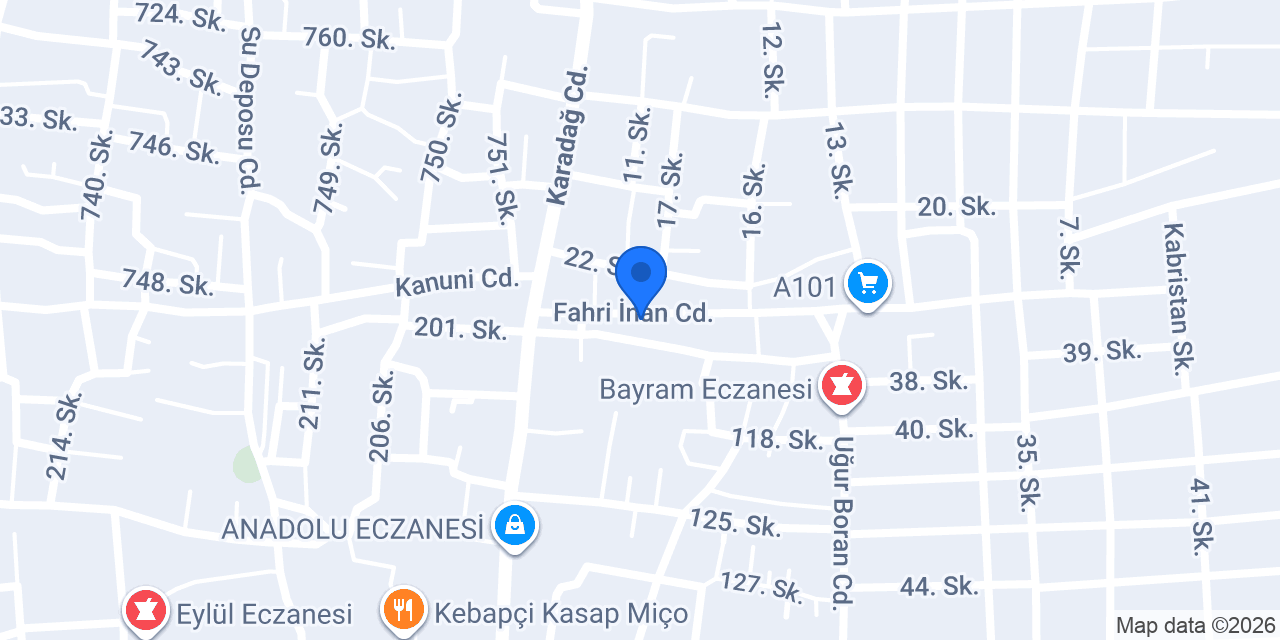 ALGEYAL DÖŞEME konumu