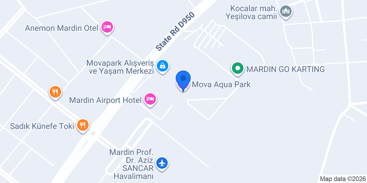 Mova Aqua Park konumu