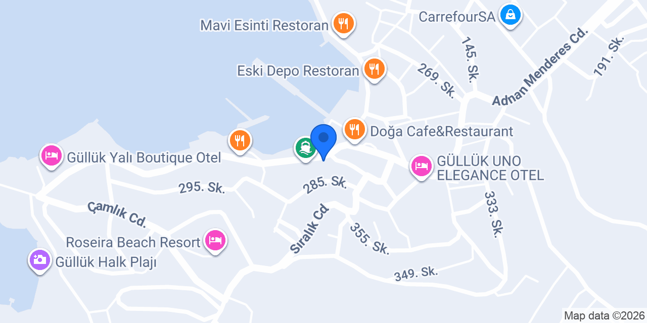 Bademli Cafe Güllük konumu