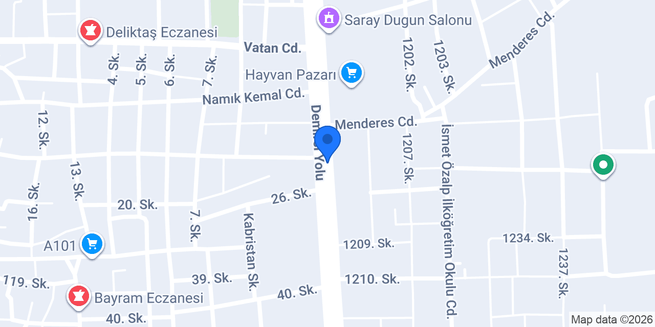 Başaran oto lastik Viranşehir konumu