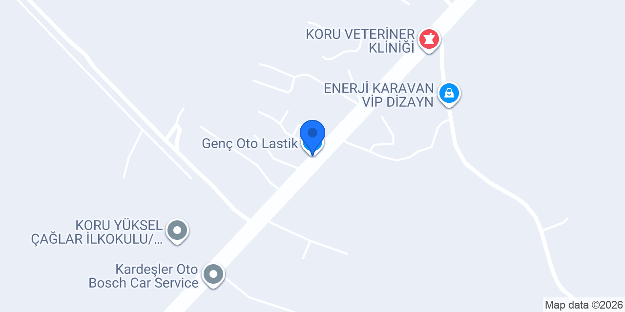 Genç Oto Lastik konumu