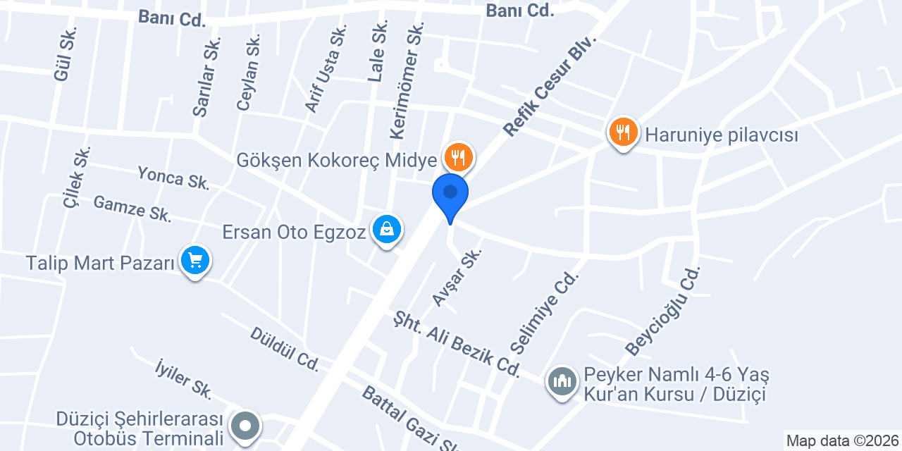 Coşkunlar Mobilya konumu