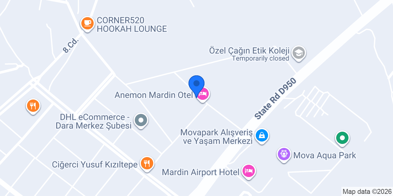 Anemon Mardin Otel Heaven Spa konumu