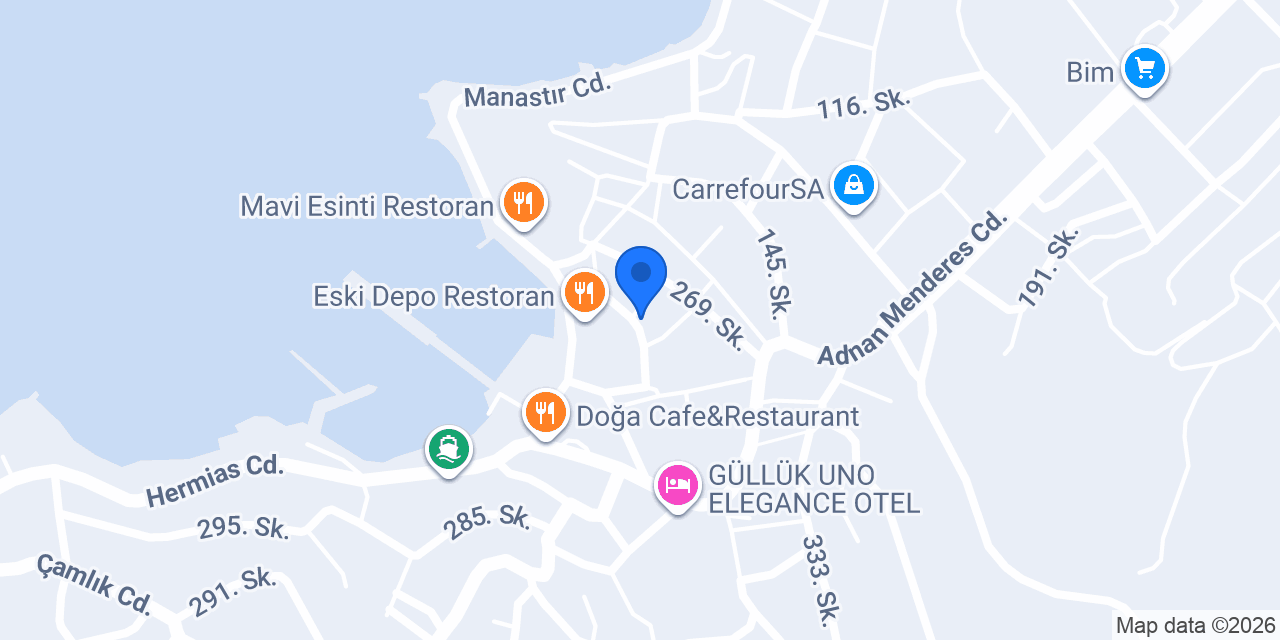 Güllük veteriner kliniği konumu
