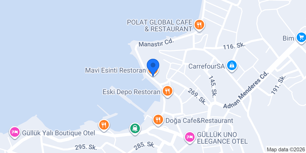 Mavi Esinti Restoran konumu