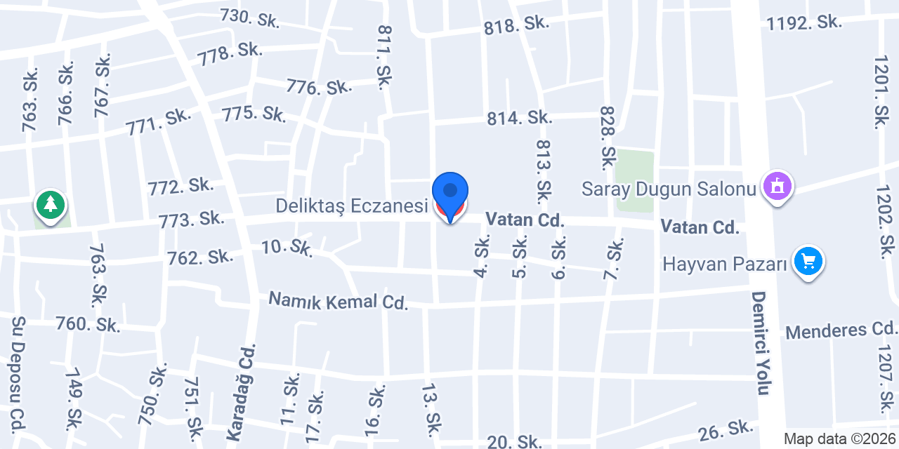 Deliktaş Eczanesi konumu