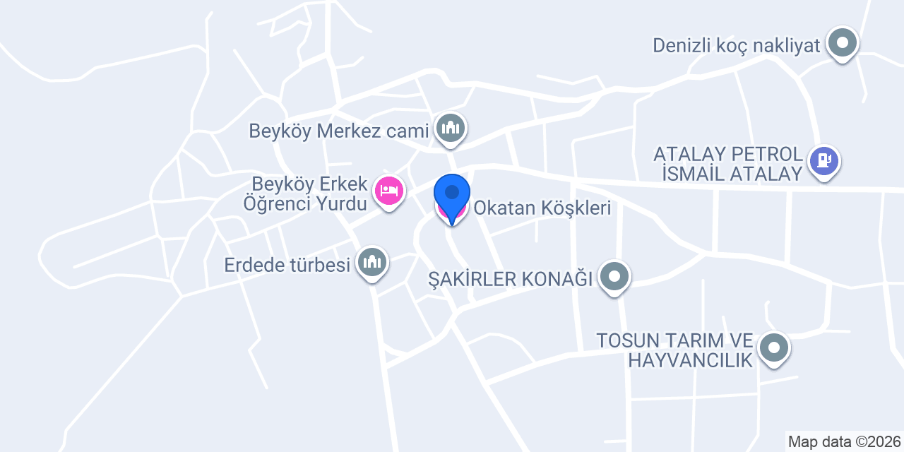 Okatan Köşkleri konumu