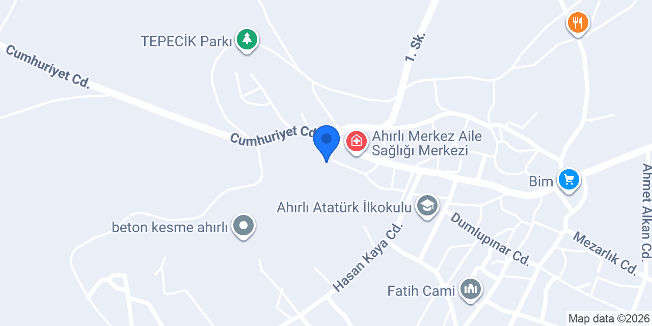 Ahırlı İlçe Müftülüğü konumu