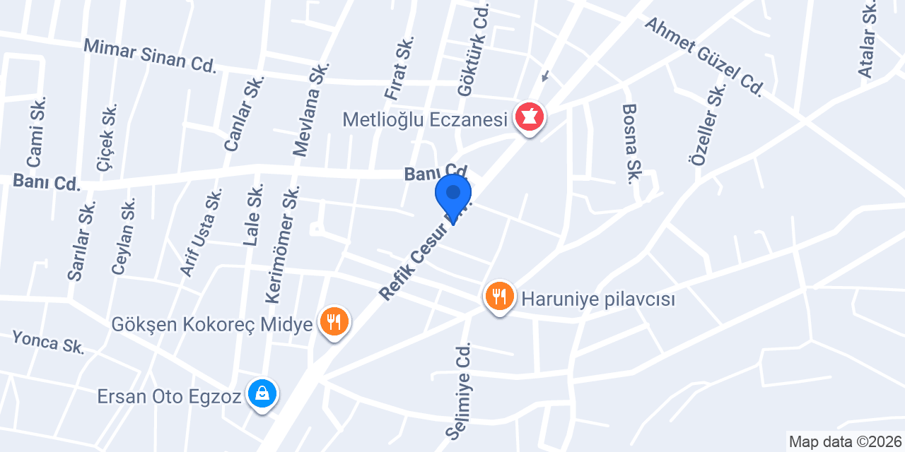 Fettahoğlu Sigorta Acenteliği konumu