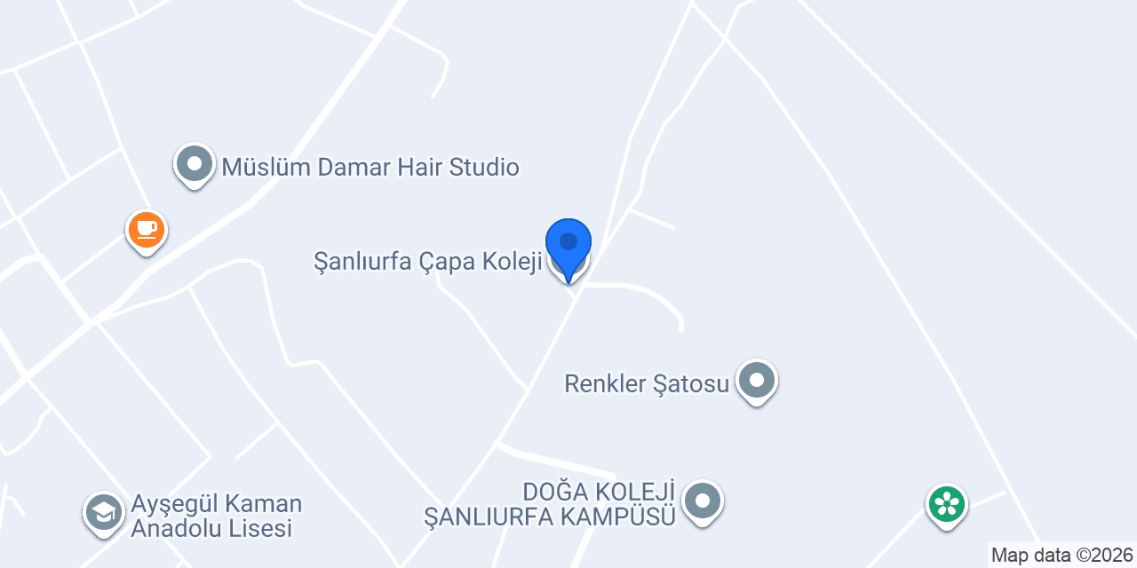 Şanlıurfa Çapa Koleji konumu