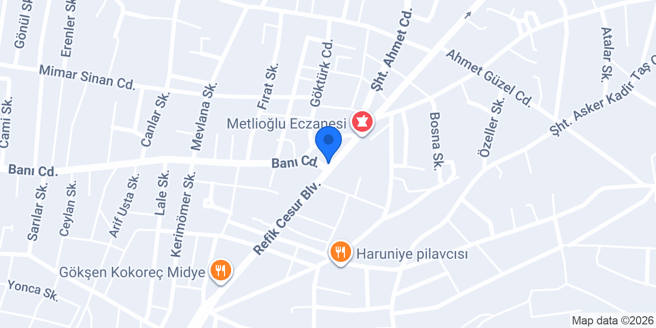 Yeşilova Şifa Eczanesi konumu