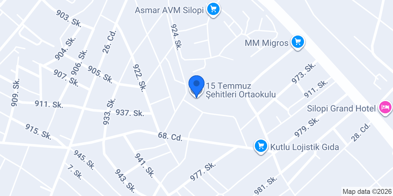 15 Temmuz Şehitleri Ortaokulu konumu