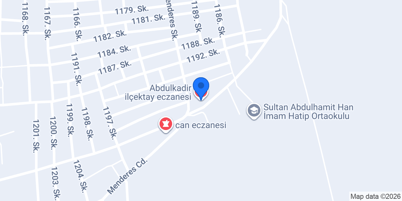 Abdulkadir ilçektay eczanesi konumu