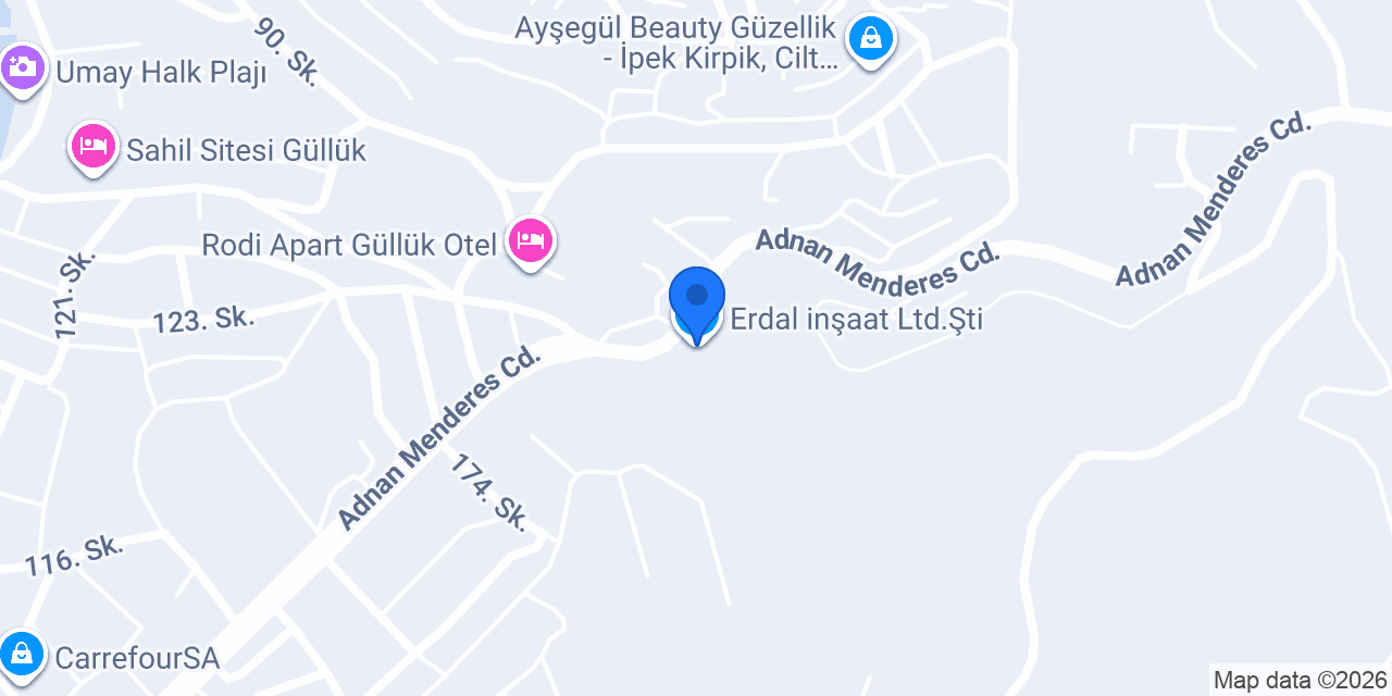 Erdal inşaat Ltd.Şti. konumu