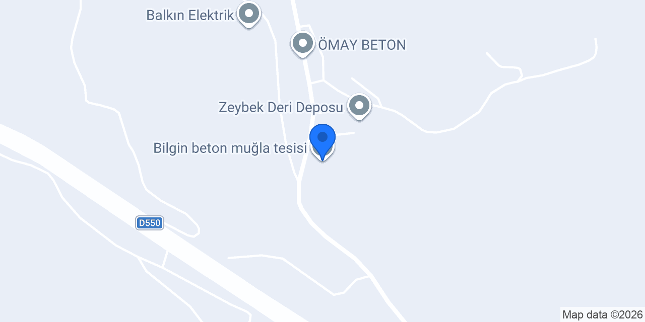 Bilgin beton muğla tesisi konumu