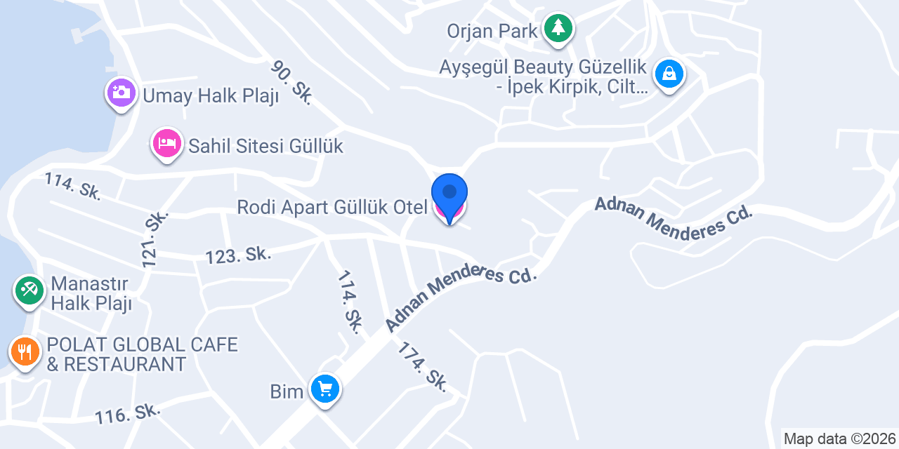 Rodi Apart Güllük Otel konumu