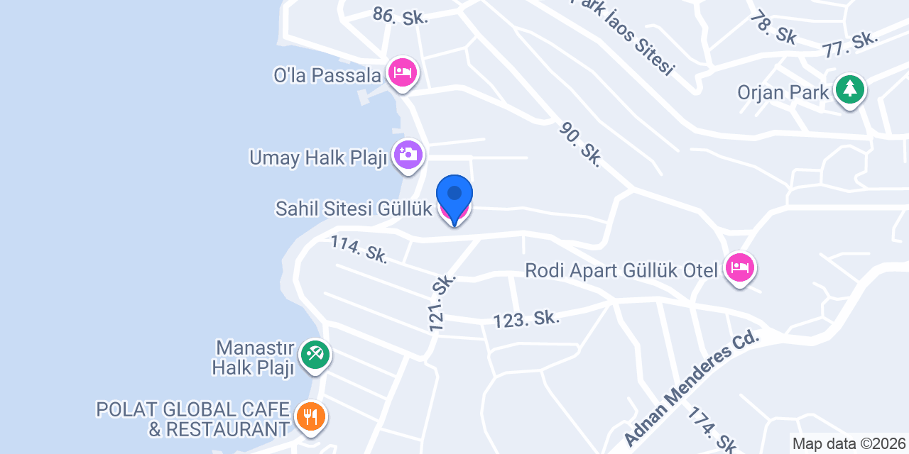 Sahil Sitesi Güllük konumu