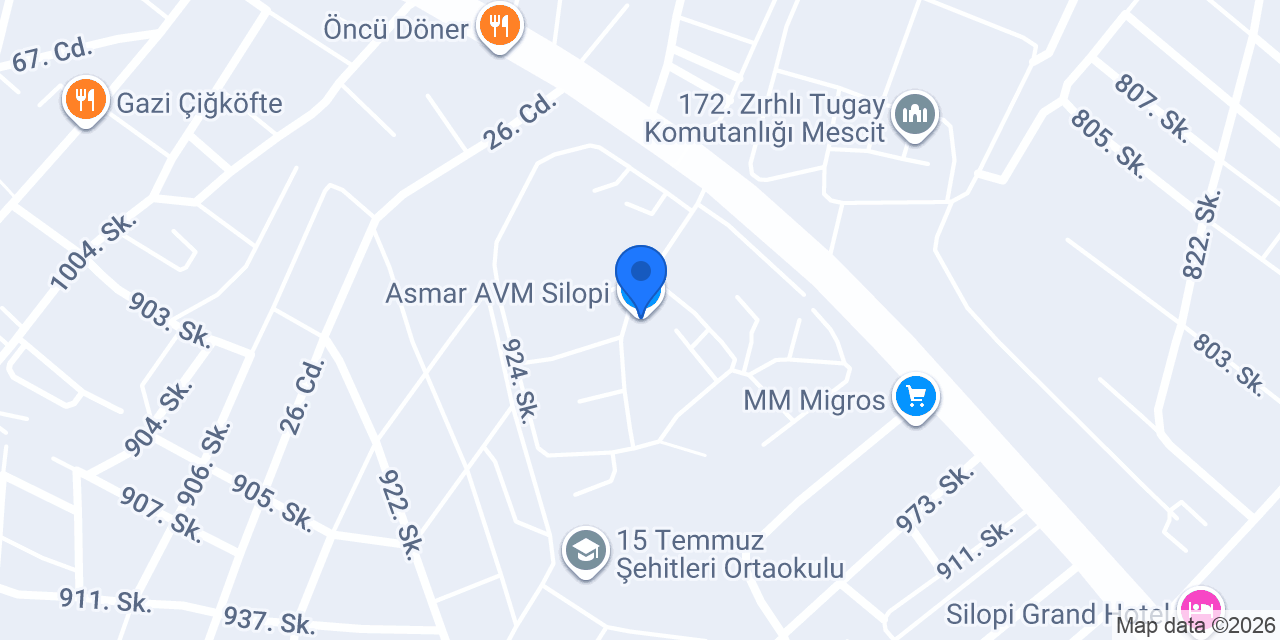 Asmar AVM Silopi konumu