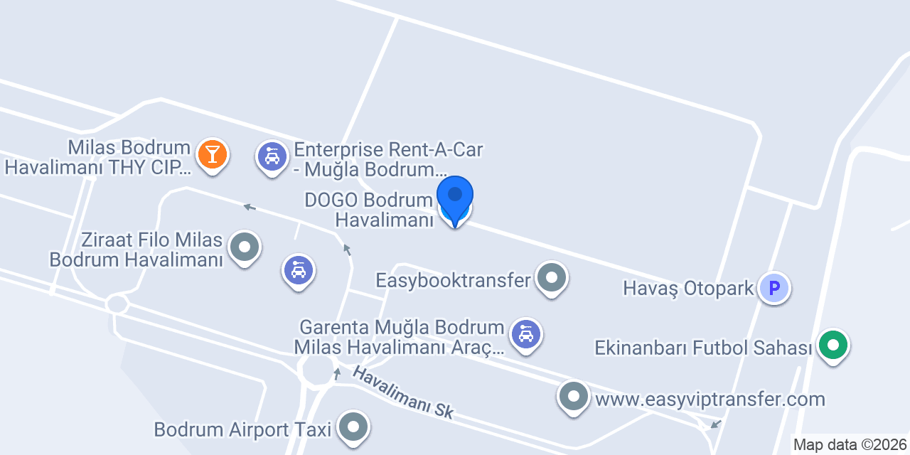 DOGO Bodrum Havalimanı konumu