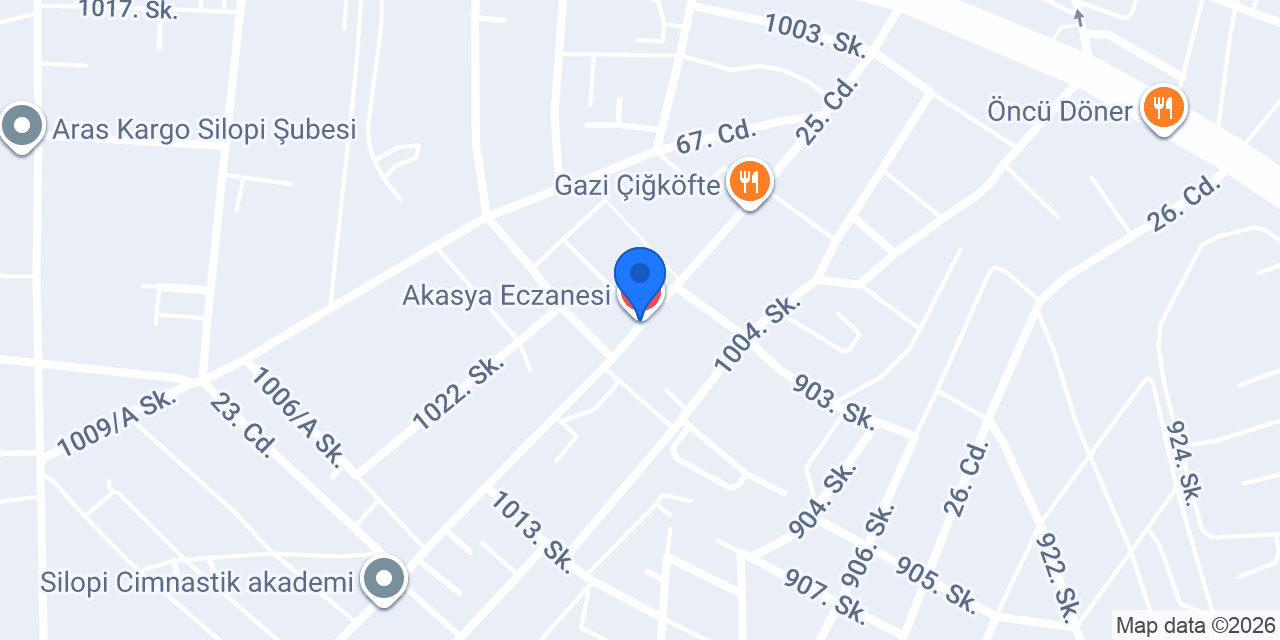 Akasya Eczanesi konumu
